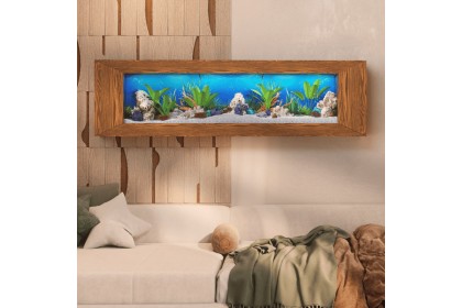 SEAZONE Wall Mounted Aquarium - Wooden SEAZONE Wall Mounted Aquarium - Wooden